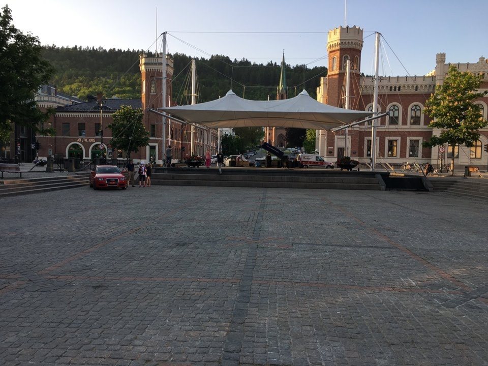 Tomt torg etter løpet, kvelden 1. juni 2016